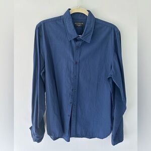 Goodlife Men's Navy Blue Button Down Cotton Shirt - Sz Medium NWT